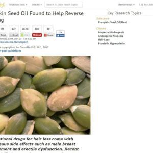 Pumpkin Seed Oil Reverts Balding