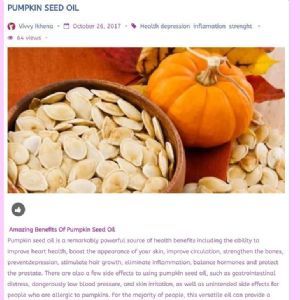 Benefits Pumpkin Seed Oil
