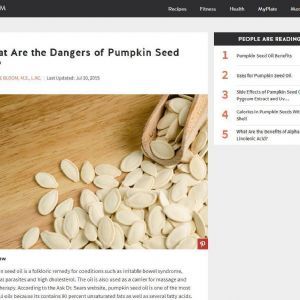 dangers of pumpkin seed oil