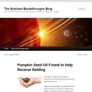 Pumpkin Seed Oil reverses balding