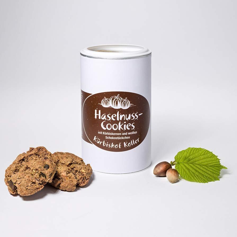 Hazelnut Cookies with Pumpkin Seeds and White Chocolate in Germany