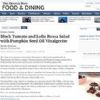 Black Tomato and Lolla Rossa Salad with Pepita Oil Vinaigrette (from Denver, USA)