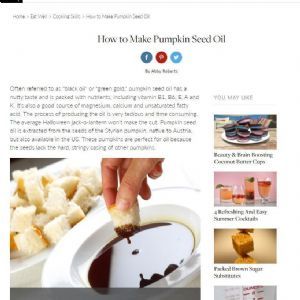 how to make pumpkin seed oil