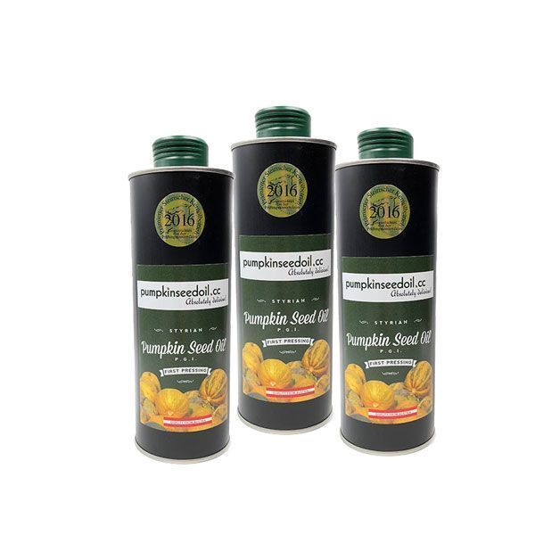 Buy 3 Styrian Pumpkin Seed Oil, Tin 0.75 Liter US
